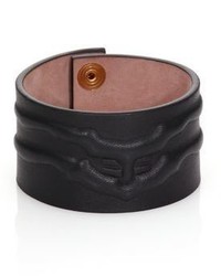 Alexander McQueen Rib Cage Leather Cuff Bracelet