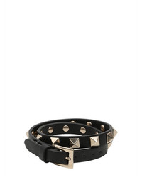 Valentino Rockstud Wrap Around Leather Bracelet