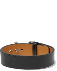 Tom Ford Silver Plated And Leather Bracelet