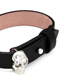 Alexander McQueen Skull Nappa Leather Bracelet