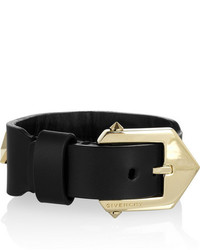 Givenchy Star Black Leather Bracelet