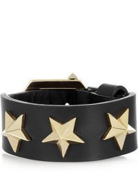 Givenchy Star Black Leather Bracelet