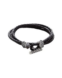 Degs & Sal Stealth Leather Wrap Bracelet