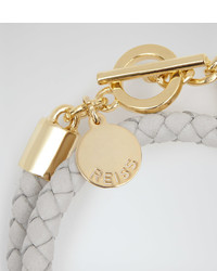 Reiss Toucan Leather And Metal Bracelet