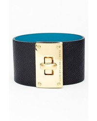 Marc by Marc Jacobs Turnlock Wide Leather Bracelet