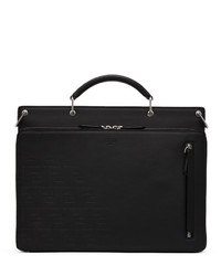 Fendi Black Fade Emboss Briefcase