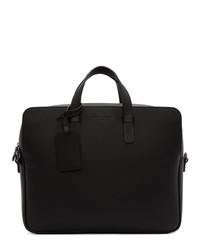 Giorgio Armani Black Large Two Day Briefcase