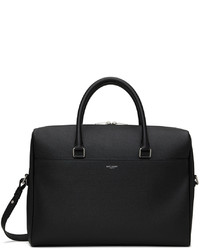 Saint Laurent Black Leather Briefcase