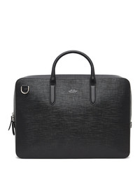 Smythson Black Panama Slim Lightweight Briefcase