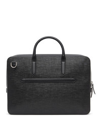 Smythson Black Panama Slim Lightweight Briefcase