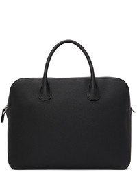 Giorgio Armani Black Tumbled Leather Briefcase