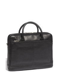 Bosca Slim Leather Briefcase Black Tribeca One Size