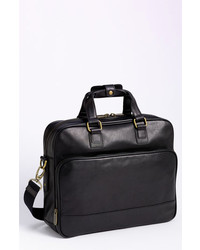 Bosca Top Zip Leather Briefcase Black One Size