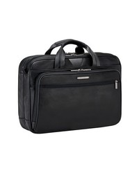 Briggs & Riley Medium Leather Briefcase Black One Size