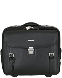 Brooks Brothers Leather Briefcase Style Trolley