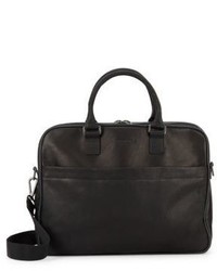 Kenneth Cole Colombian Leather Triple Gusset Top Zip Briefcase