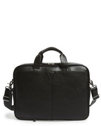 Johnston & Murphy Double Zip Leather Briefcase