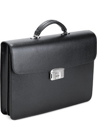 Royce Leather Freedom Briefcase With Fingerprint Technology