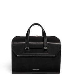 Alexander McQueen Front Flap Leather Briefcase
