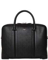 Givenchy Logo Embossed Leather Briefcase