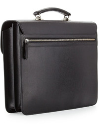 Royce Leather Gps Tracking Rfid Blocking Leather Briefcase Black