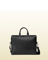 Gucci Leather Briefcase With Gusset