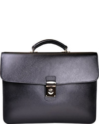 Royce Leather Kensington Single Gusset Briefcase