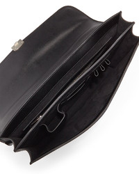 Royce Leather Kensington Single Gusset Leather Briefcase Black