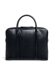 Givenchy Lc Embossed Star And Trident Leather Briefcase