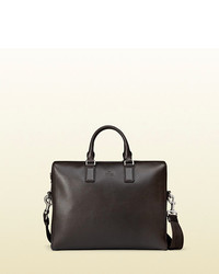 Gucci Leather Briefcase With Gusset