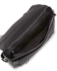 Bally Leather Double Snap Briefcase Black