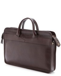 Lotuff Leather Slim Zipper Briefcase