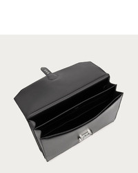 Bally Medium Acor Black Leather Briefcase