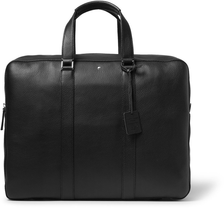 montblanc leather briefcase