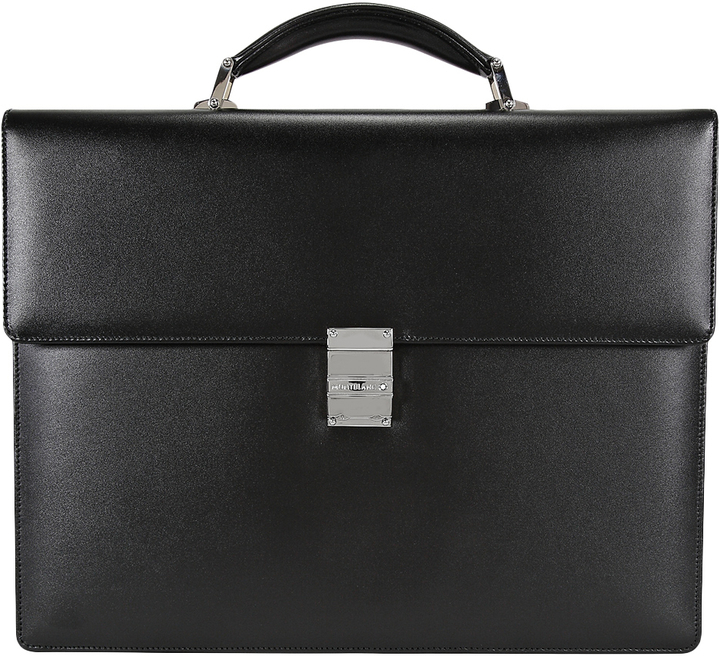 montblanc leather briefcase