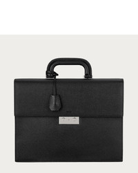 Bally Navado Black Leather Briefcase