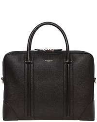 Givenchy Pebbled Leather Briefcase W Logo Detail