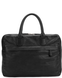 Giorgio Armani Soft Leather Briefcase Black