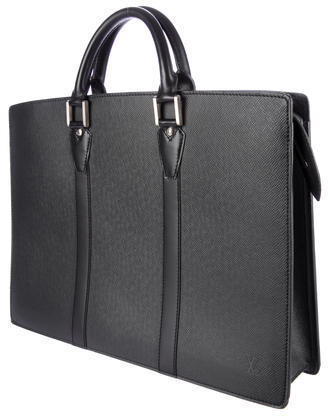 Louis Vuitton Green Taiga Leather LOZAN Briefcase