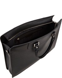 Barneys New York Top Zip Briefcase Black