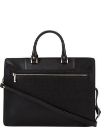 Barneys New York Top Zip Briefcase Black