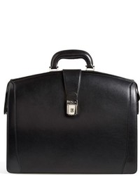 Bosca Triple Compartt Leather Briefcase Black
