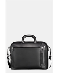 Tumi Arrive Narita Slim Leather Briefcase Black One Size