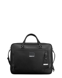 Tumi Astor Ansonia Zip Top Vachetta Leather Laptop Briefcase Black One Size