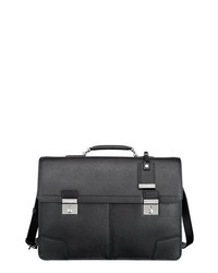 Tumi Astor Beresford Large Flat Leather Briefcase Black One Size