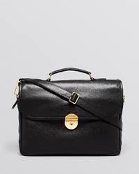Longchamp Veau Foulonne Pebbled Leather Briefcase