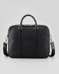 Bally Zip Around Leather Briefcase With Shoulder Strap