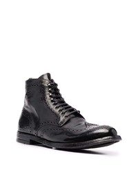 Officine Creative Anatomia Leather Lace Up Boots