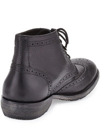 Andrew Marc New York Andrew Marc Hillcrest Mid Wing Tip Boot Black