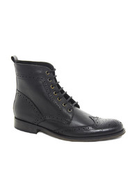 Asos Brogue Boots With Leather Sole